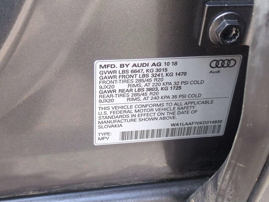 2019 Audi Q7 55 Premium Plus quattro