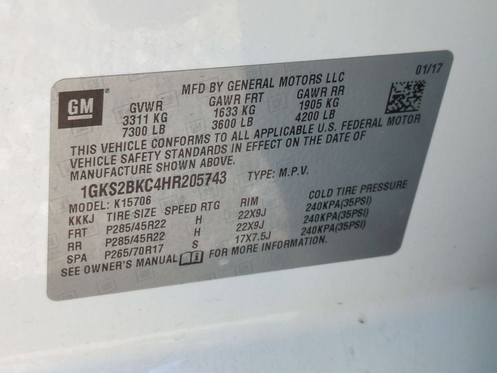 2017 GMC Yukon SLT