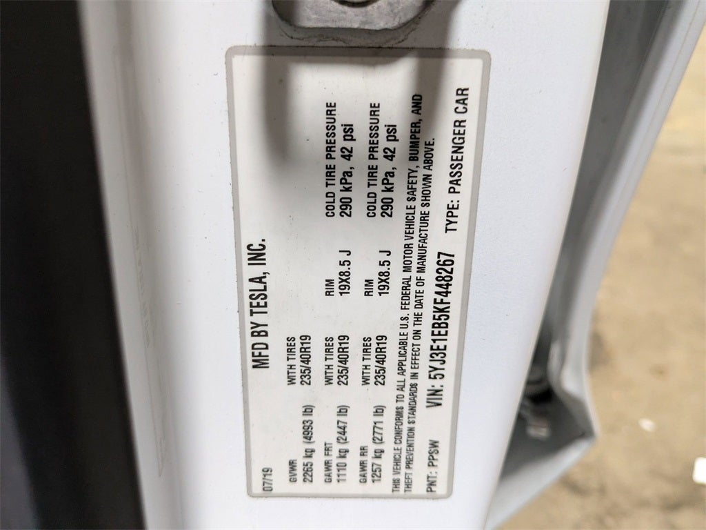 2019 Tesla Model 3 Long Range