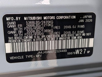 2026 Mitsubishi Outlander SE