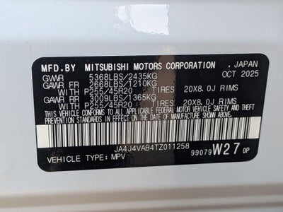 2026 Mitsubishi Outlander SE