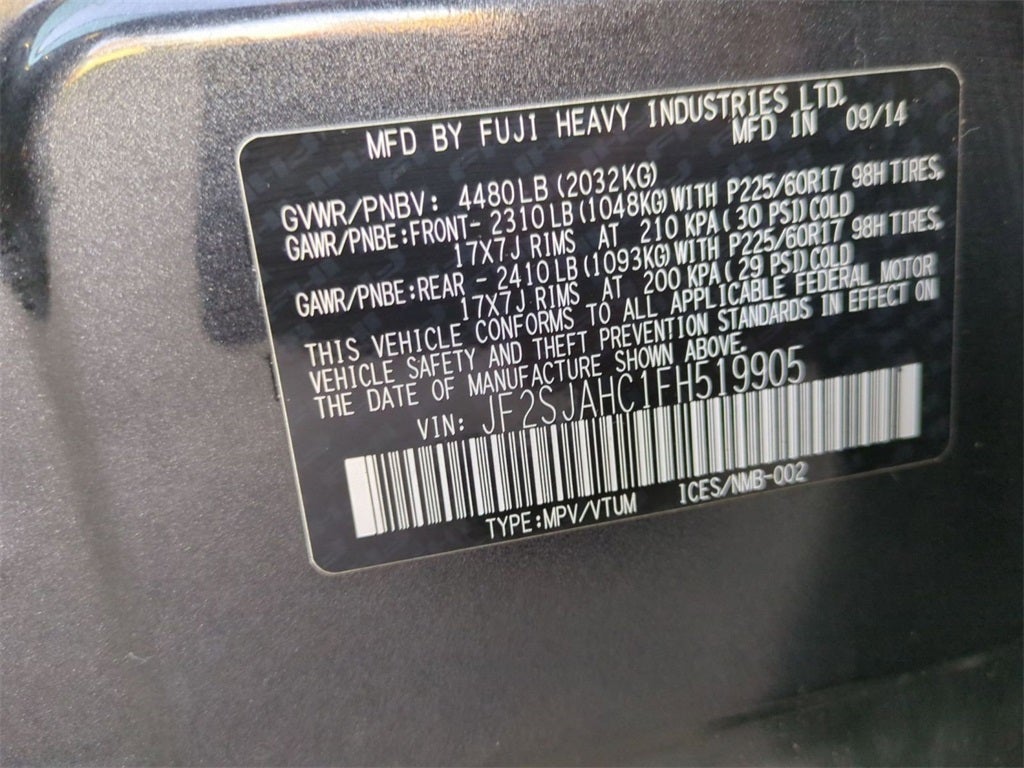 2015 Subaru Forester 2.5i Limited