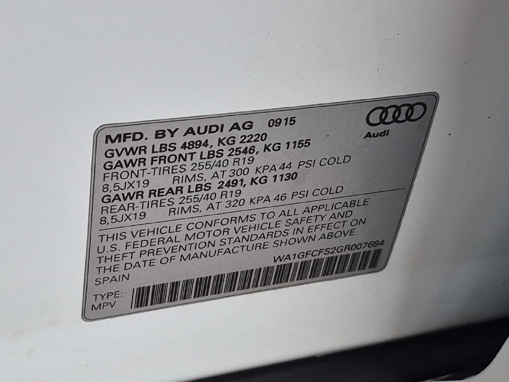 2016 Audi Q3 2.0T Prestige quattro