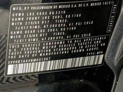 2022 Volkswagen Tiguan 2.0T S