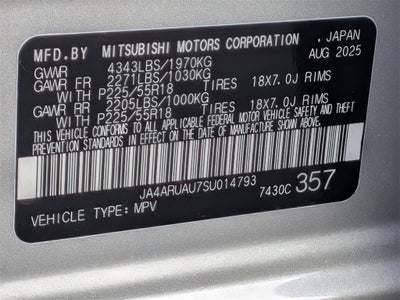 2025 Mitsubishi Outlander Sport 2.0 ES