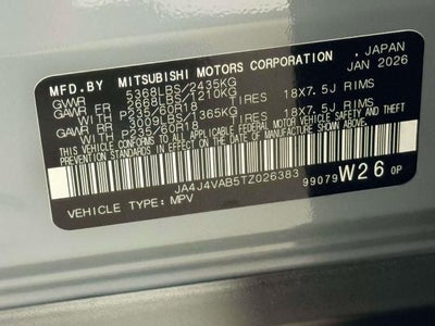 2026 Mitsubishi Outlander SE